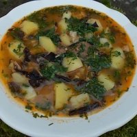 Júdásfüle gombaleves parasztosan és gazosan